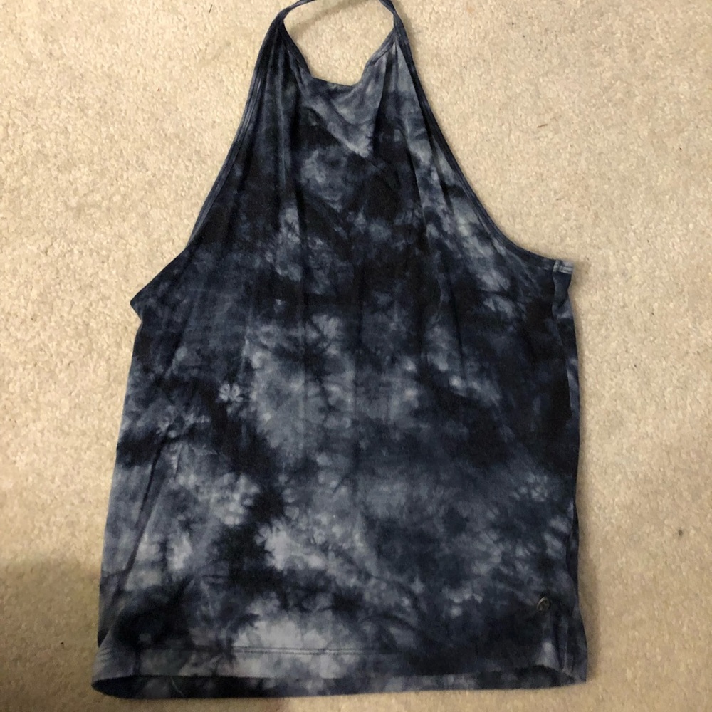 American eagle tie dye halter tank